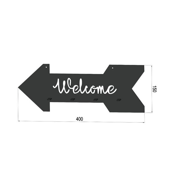 Welcome jobbos kulcstartó 2