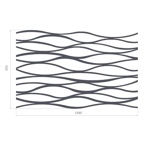 Fali dekoráció, Art fémszürke dekoráció 4