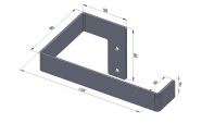 WC-papír tartó, fekete, Model 2, 135x80x2.5 mm 3